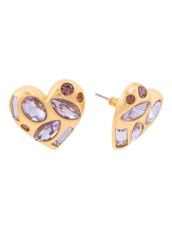 Lele Sadoughi Jewelry - LELE SADOUGHI Heart Button Stud Earrings